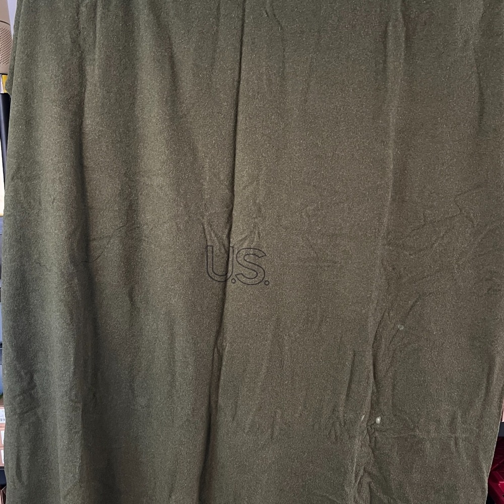 Vintage 1960s OG-118 US Army Bed Wool Blanket USGI [66" x 84"]